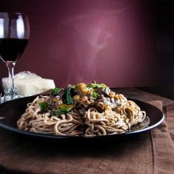 Cocoa Linguine with Venison Ragu