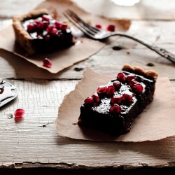 Chocolate Pomegranate Tart