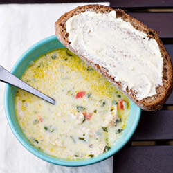 Creamy Chicken & Brie Soup