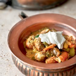 Greek Crayfish and Trahana Stew
