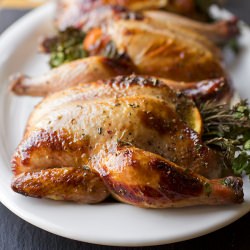 Citrus-Herb Stuffed Cornish Hens