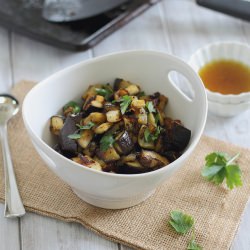 Maple Orange Roasted Eggplant