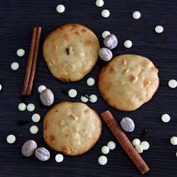 White Choc Hazelnut Spice Cookies