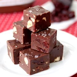 Nutella Cherry Hazelnut Fudge