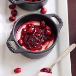 Cranberry Wine Preserve Pana Cotta