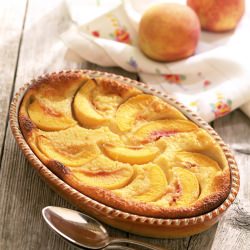 Caramelized Peach Pudding