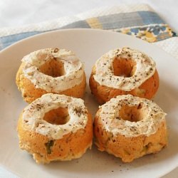 Scallion Donuts with Goat Cheese