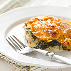 Sweet Potato & Kale Gratin