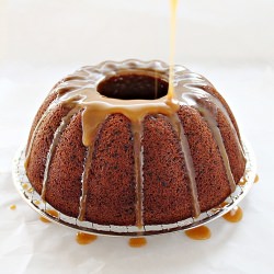 Rum & Prune Cake with Caramel Sauce