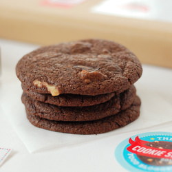 Salted Double Choc Marzipan Cookies