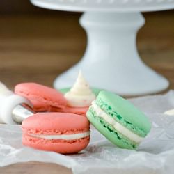 Candy Cane Macarons