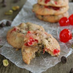 Cherry Chocolate Nut Cookies