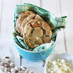 White Chocolate Pistachio Cookies