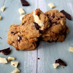 White and Dark Ghirardelli Cookies
