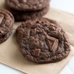 Chewy Double Chocolate Cookies