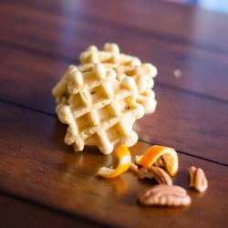 Orange Zest & Pecan Waffle Cookies