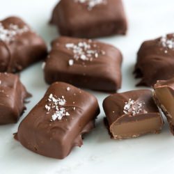 Salted Chocolate Covered Caramels