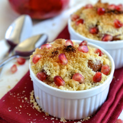 Pear and Pomegranate Crumble