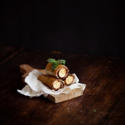 Banana, Chocolate and Mint Rolls