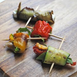 Zucchini, Eggplant and Pepper Rolls