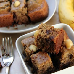 Banana Oat Meal Choco Chip Cake