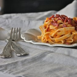 Fettuccine with Pumpkin Cream