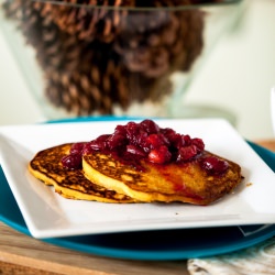 Persimmon Cornmeal Pancakes
