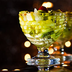 Dessert with Fruit in Sugar Syrup