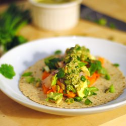 Miso Sweet Tacos and Coconut Salsa