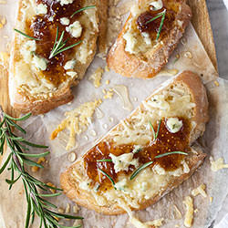 Fig Spread and Cheese Crostini