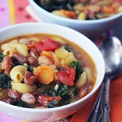 Pasta & Bean Soup with Kale