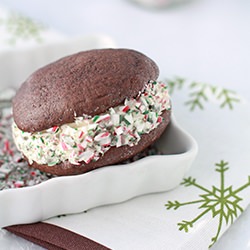 Candy Cane Chocolate Whoopie Pies