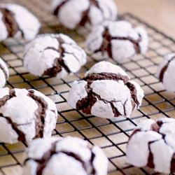 Chocolate Snowball Crinkles