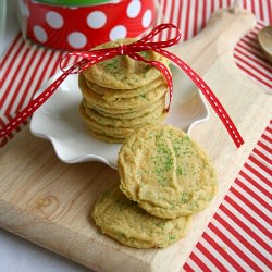 Vanilla Christmas Sprinkle Cookies
