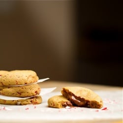 Truffle Stuffed Candy Cane Cookies
