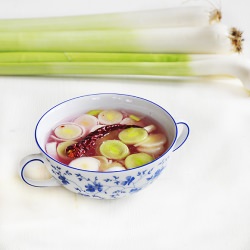 Leek and Sauerkraut Juice Soup