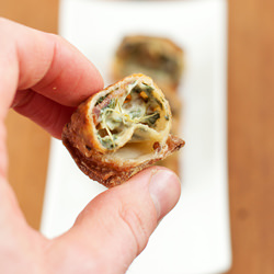 Garlic, Spinach, & Bacon Rangoon