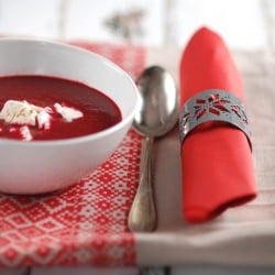 Beet Soup w/ Raspberries