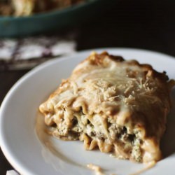 Pesto Artichoke Lasagna Roll Ups