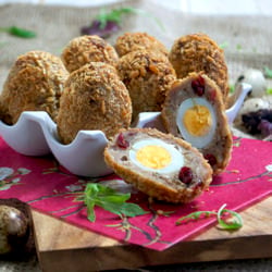 Christmas Scotch Quail Eggs