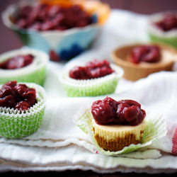 Mini Cherry Cheesecakes