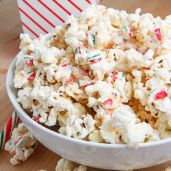 Peppermint Candy Cane Popcorn