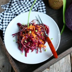 Shredded Red Cabbage Carrot Salad