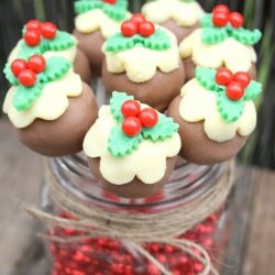 Christmas Pudding Pops