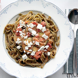 Tagliatelle with Zucchini and Feta