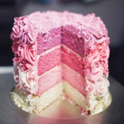 Ombre Rose Cake