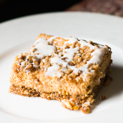 Pumpkin Streusel Cheesecake Bars