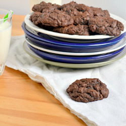 Double Chocolate Mint Chip Cookies