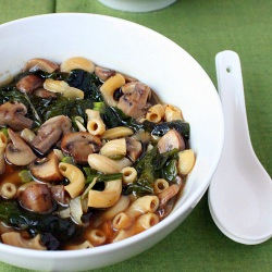 Cremini Mushroom Chard Shallot Soup