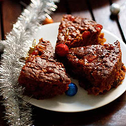 Eggless Christmas Fruit Cake